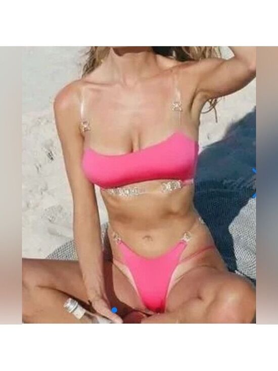 Monica Hansen Other - Monica Hansen Beachwear Shine Like A Diamond Bikini Set in Azalea